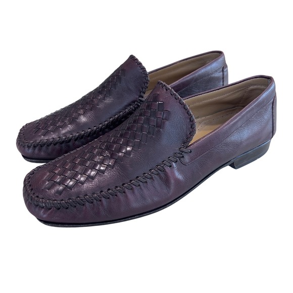 Mezlan Lawrence Mens luxury Leather Loafers Shoes Size 9.5 M made in Spain‎